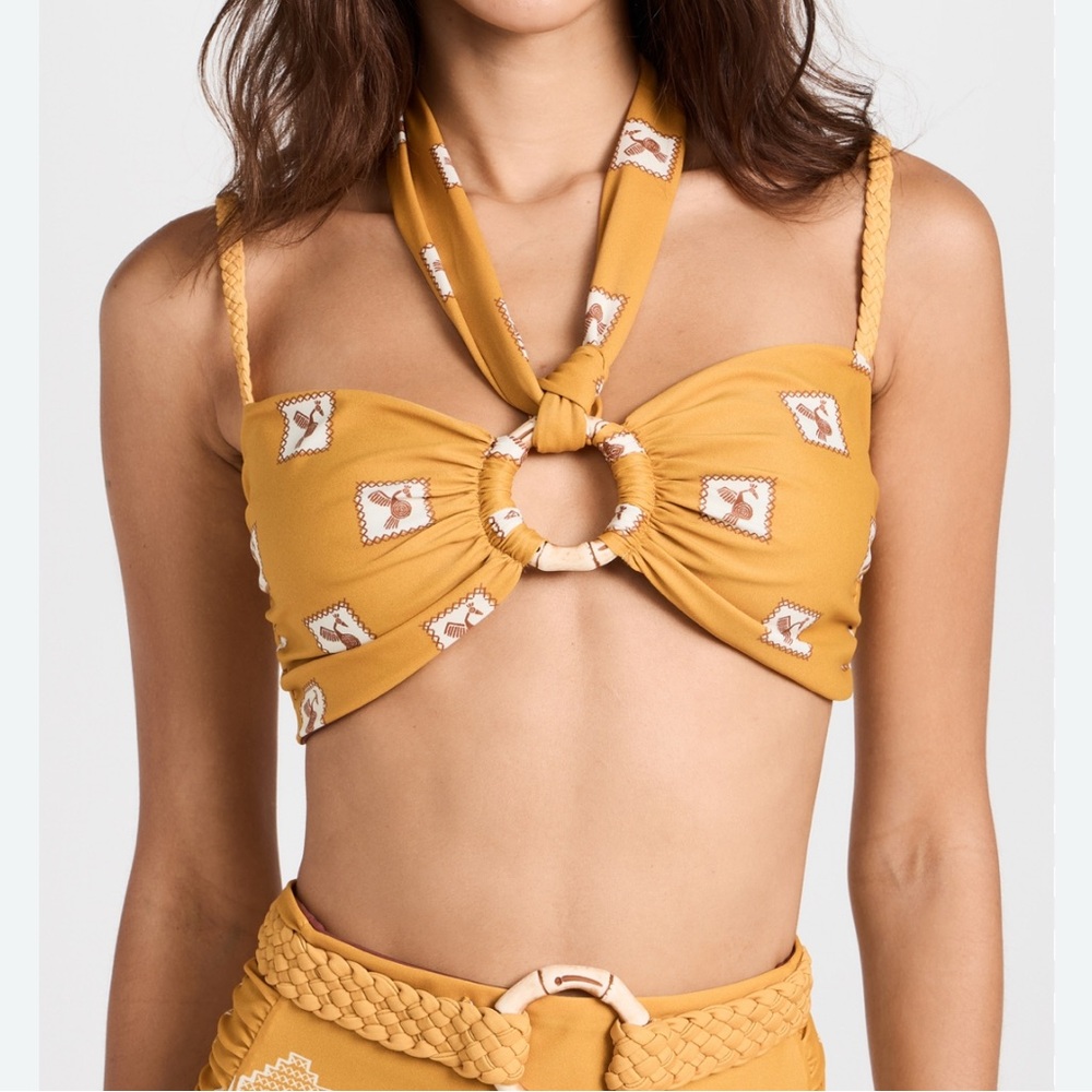Johanna Ortiz Bikini Top Andean Hiram NWT $295 Small Swimwear